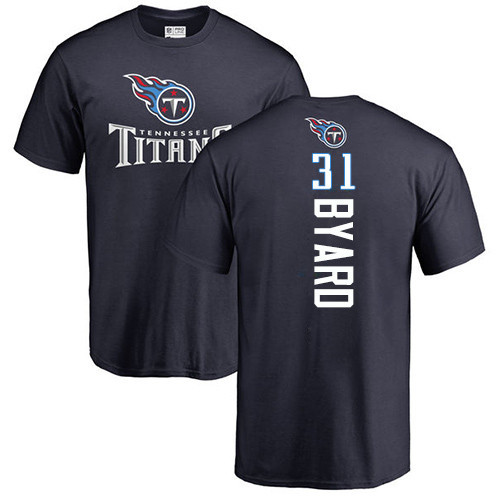 Tennessee Titans Men Navy Blue Kevin Byard Backer NFL Football 31 T Shirt